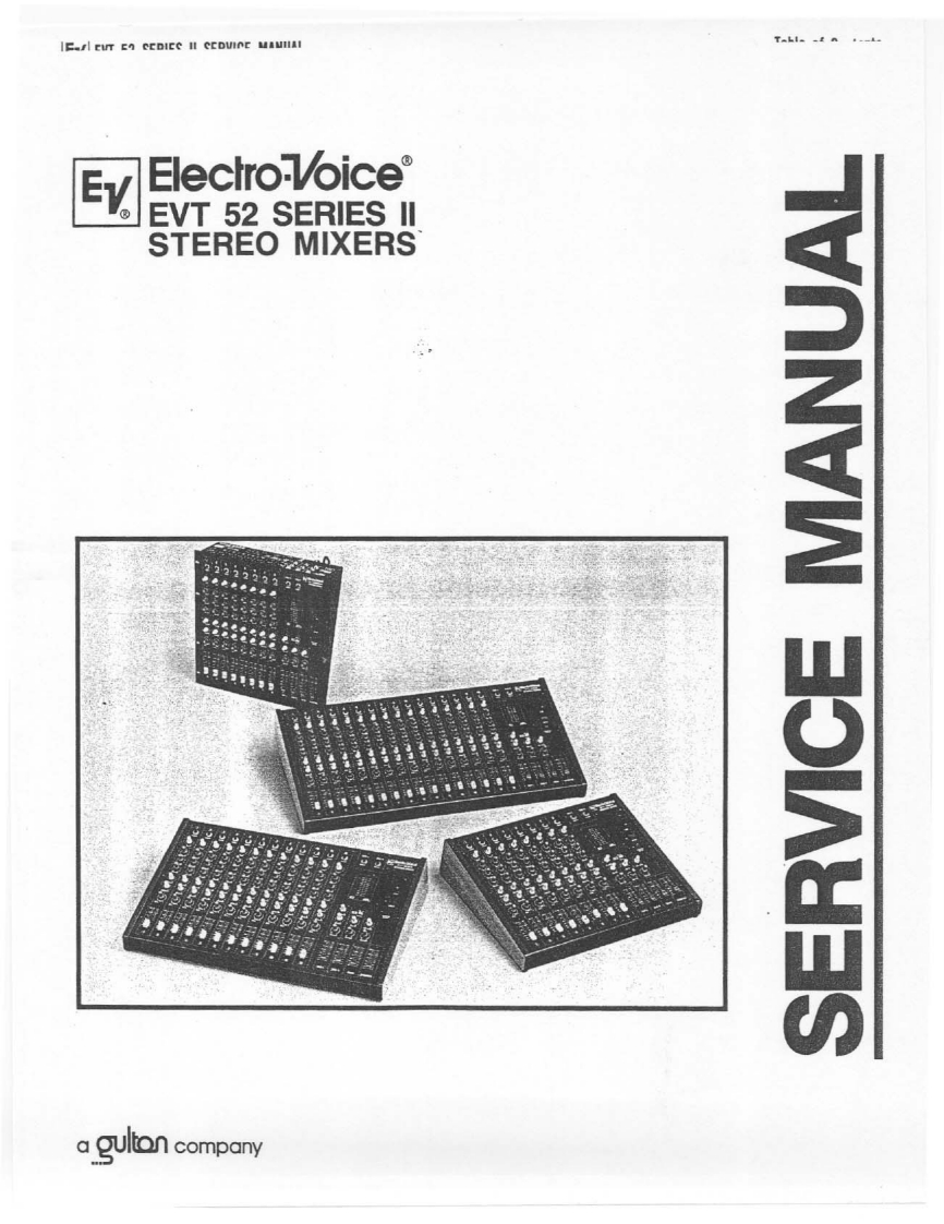 ElectroVoice-EVT52Series2-mix-维修说明书手册含电器原理图