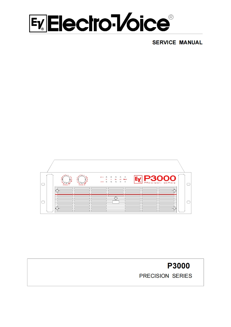 ElectroVoice-P3000-pwr-维修说明书手册含电器原理图