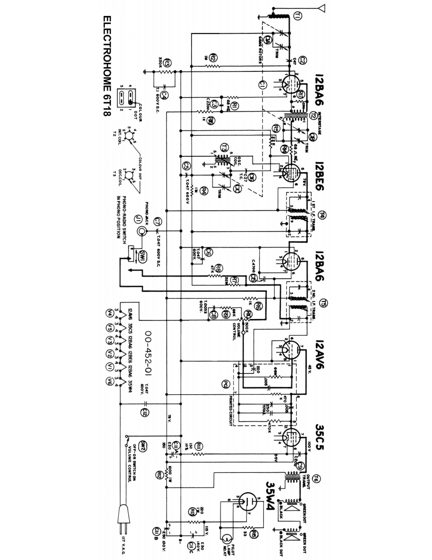 Electrohome-6T18-rec-电气原理图手册