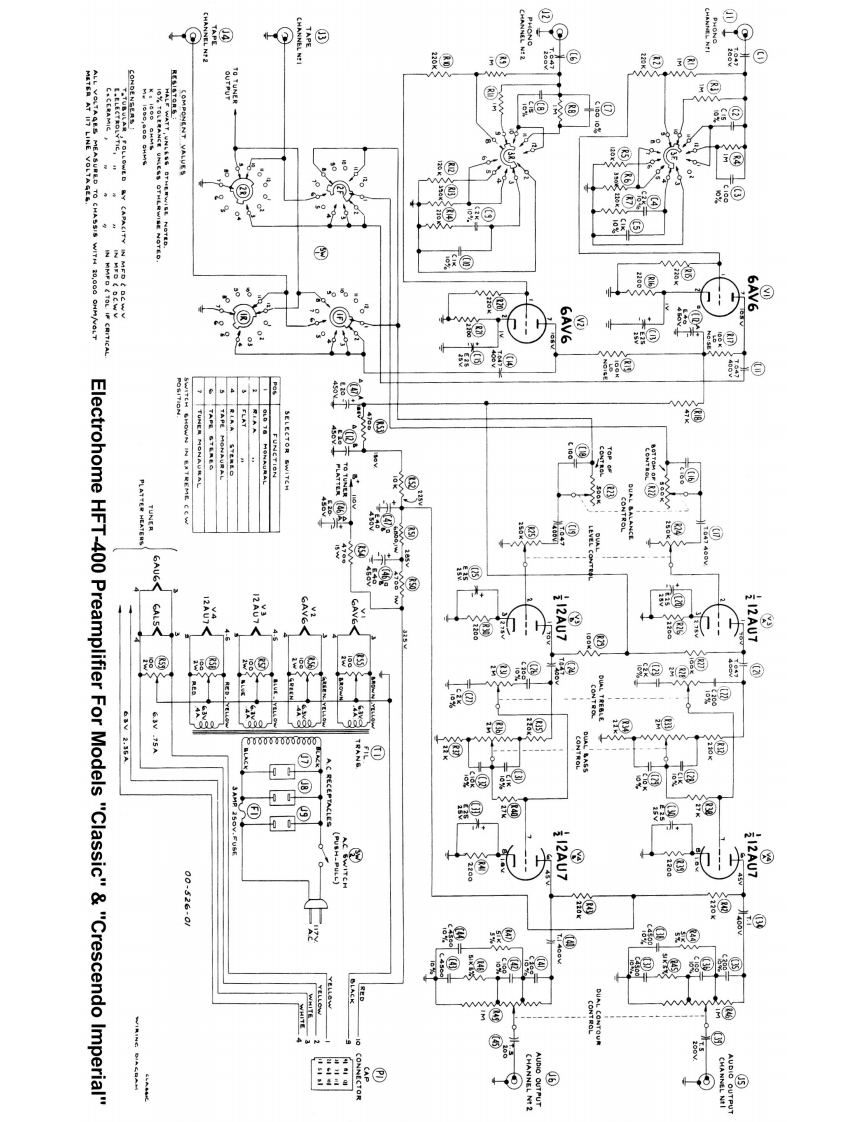 Electrohome-HFT400-pre-电气原理图手册