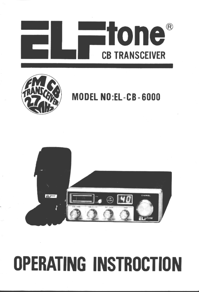 Elftone_EL-CB-6000_Manual操作说明书手册