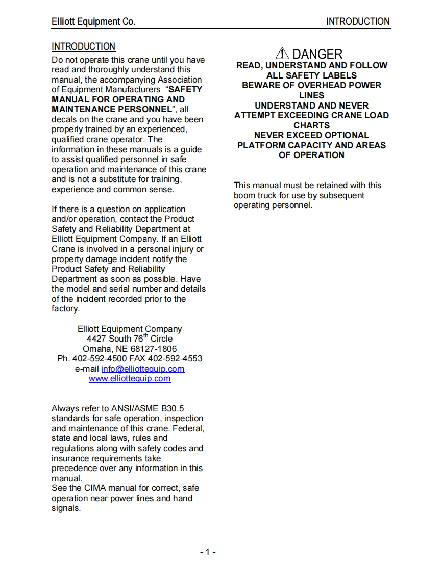 Elliott-40142-Service-Maintenance-and-驾驶操作与日常维修保养说明书手册