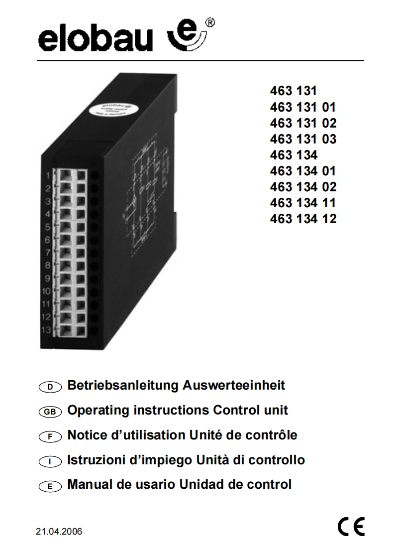 Elobau-463-131-User-Manual操作说明书手册新质力文库 - 聚焦新质生产力发展的数字化知识库_行业洞察 / 理论成果 / 实践指南免费下载新质力文库