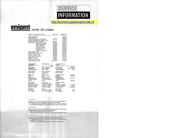 Eminent-310-pwr-维修说明书手册含电器原理图