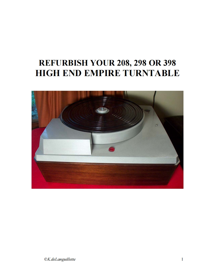 Empire-398-tt-维修说明书手册含电器原理图