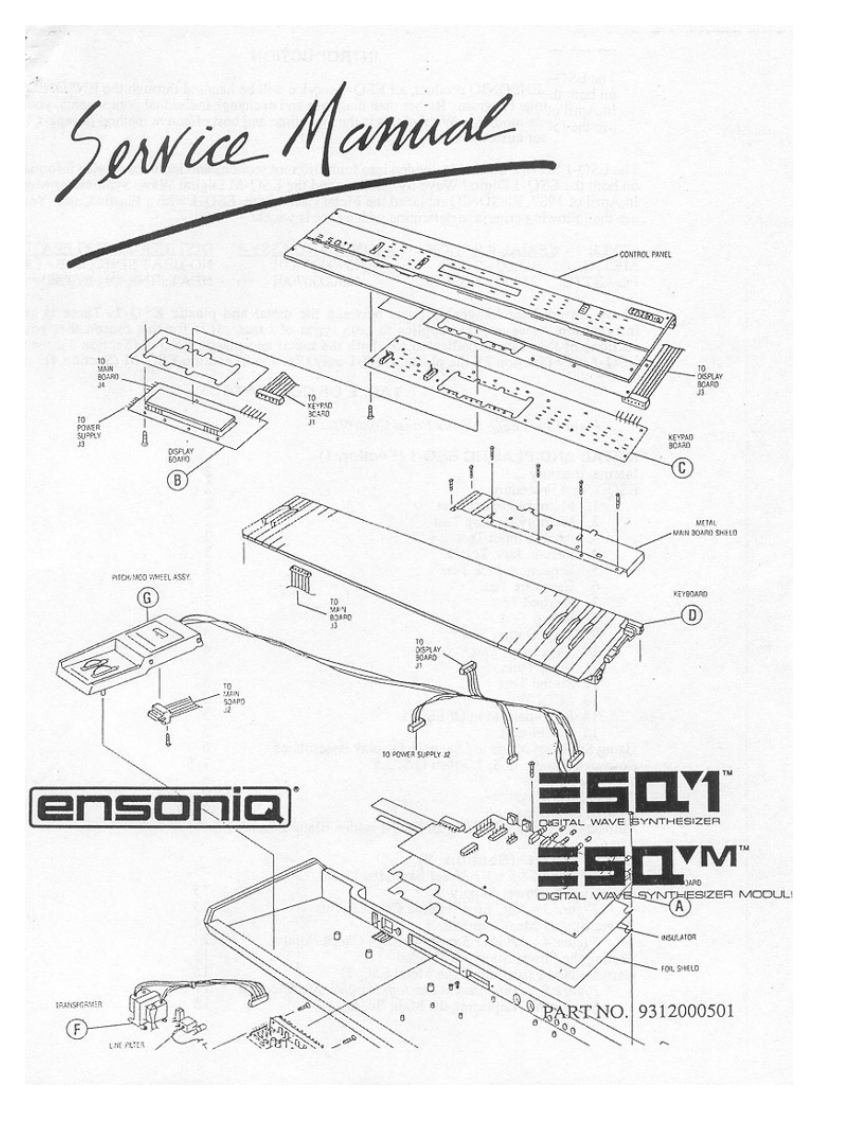 Ensoniq-ESQ1-service-manual维修操作说明书手册