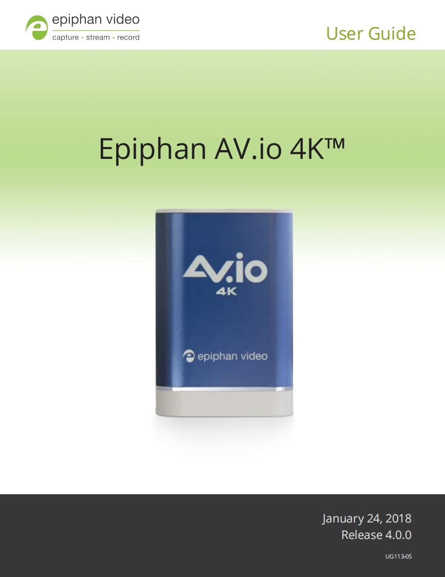 Epiphan-AV.io-4K-ESP1360-操作说明书手册