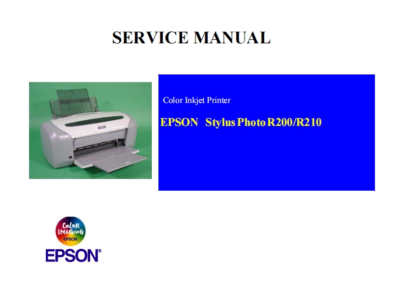 Epson_Styles_Photo_R200_R210_维修维护手册说明书