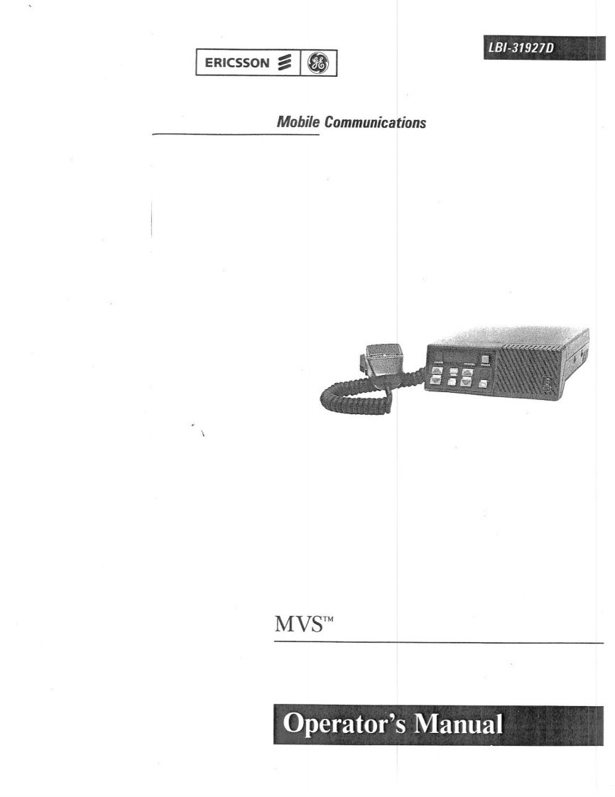 Ericsson_MVS_使用说明书手册_1988