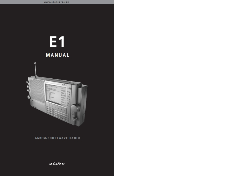 Eton_E1_Manual操作说明书手册