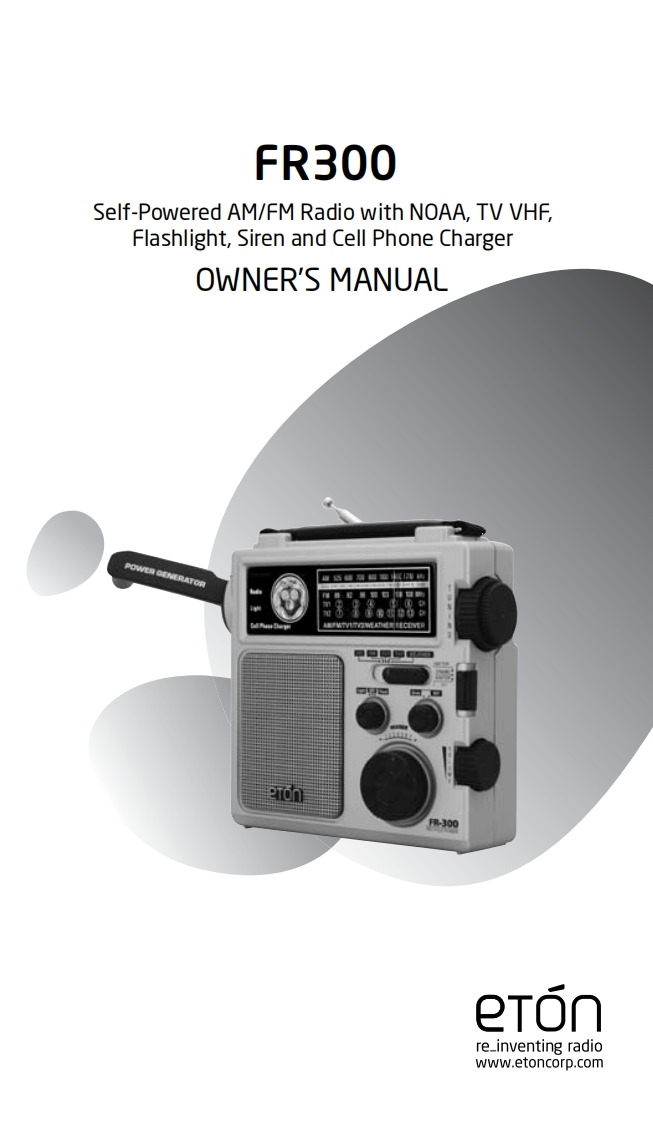 Eton_FR300_Manual操作说明书手册