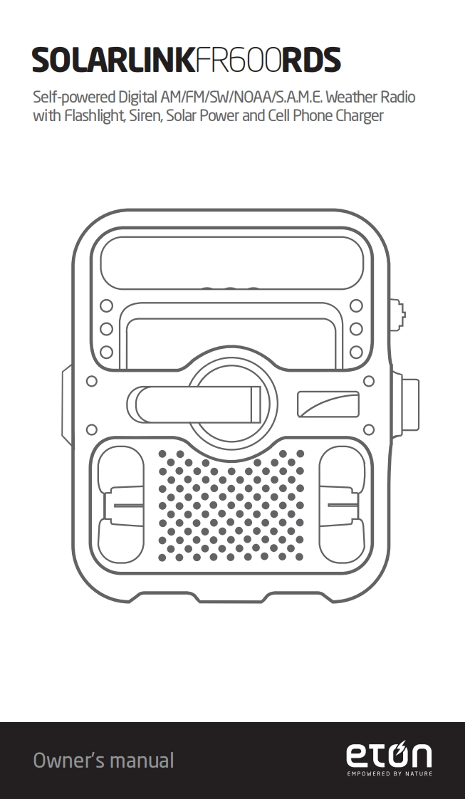 Eton_FR600RDS_Manual操作说明书手册