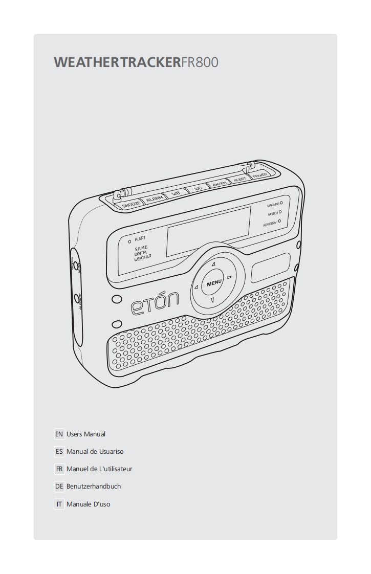 Eton_FR800_Manual操作说明书手册
