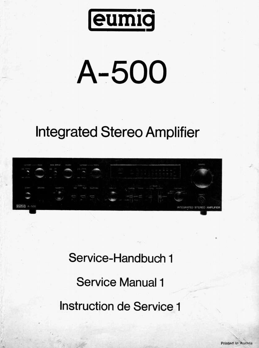 Eumig-A500-int-维修说明书手册含电器原理图