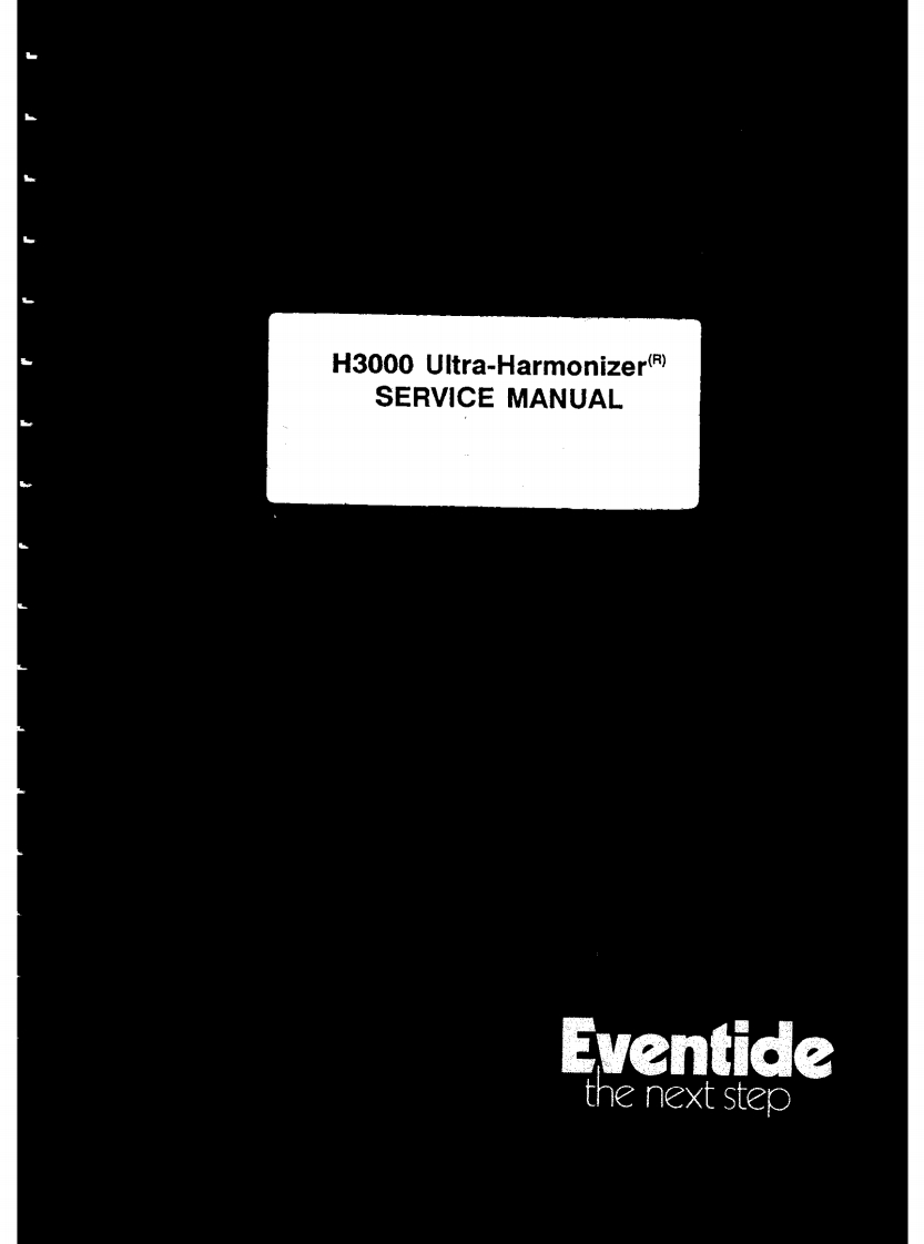 Eventide-H3000-uh-维修说明书手册含电器原理图