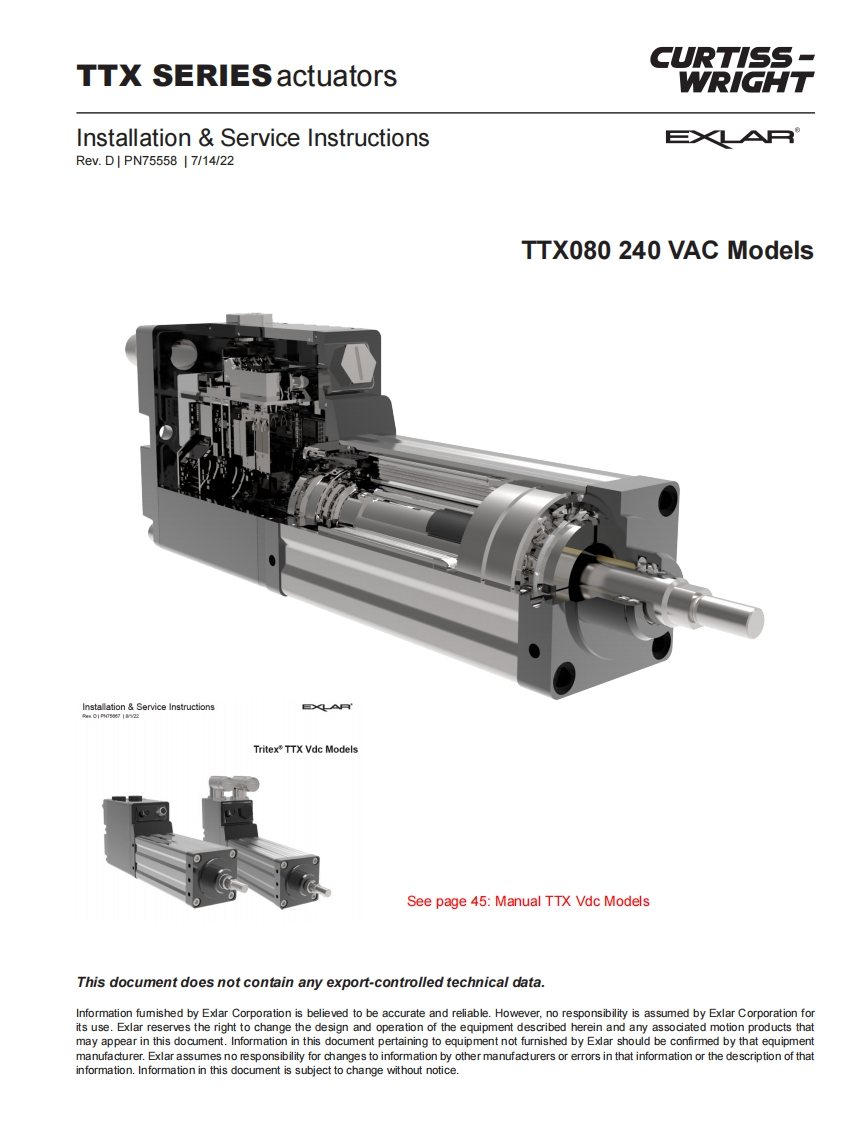 Exlar_Tritex_TTX_AC-DC_操作说明书手册