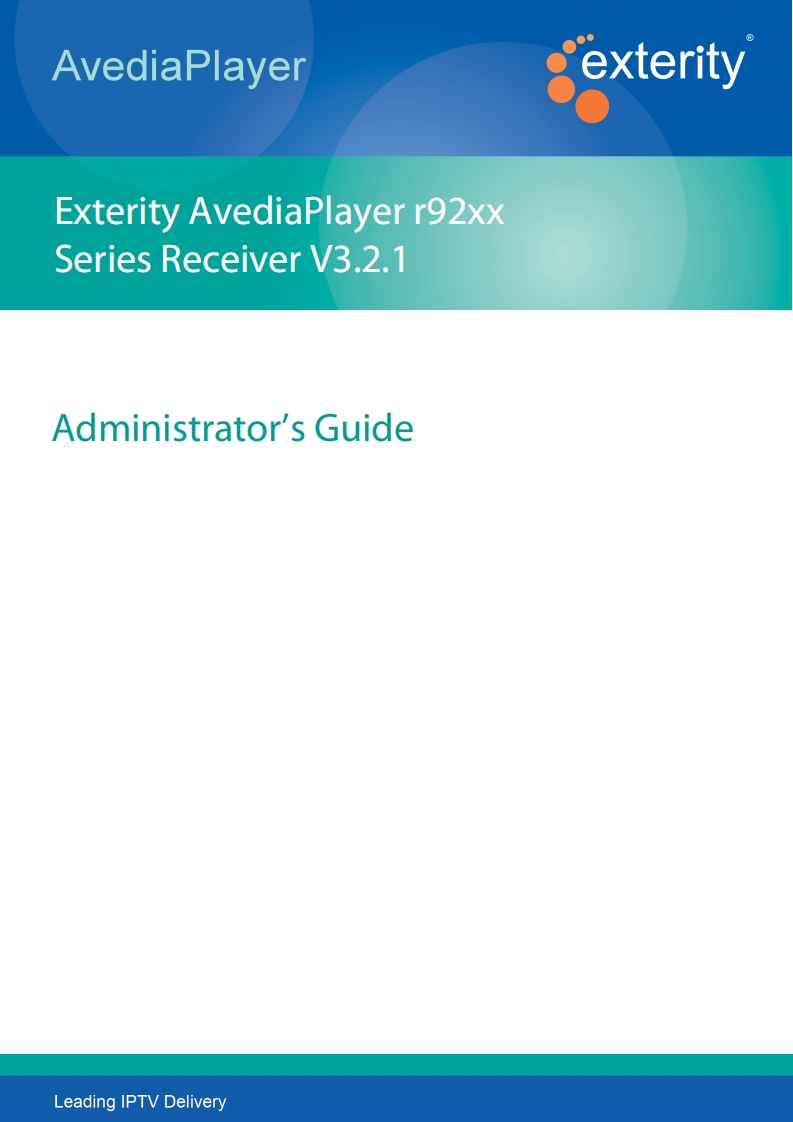 Exterity-r92xx-AdminGuide-v3.2-操作说明书手册