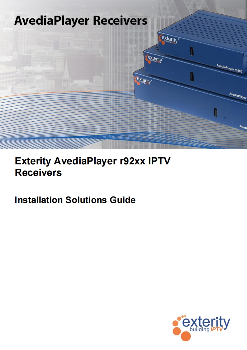 Exterity-r92xx-Installation-Solutions-v1-操作说明书手册