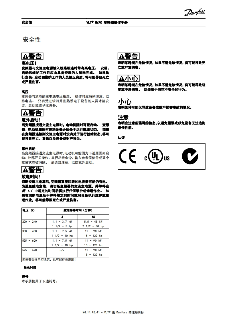FC102(MG11AE41)操作说明书手册