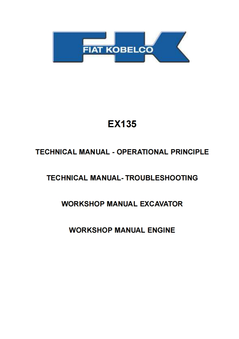 FIAT-Kobelco-EX135-Excavator-维修维护手册-PDF