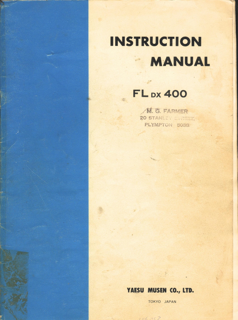 FL-DX400_Manual操作说明书手册