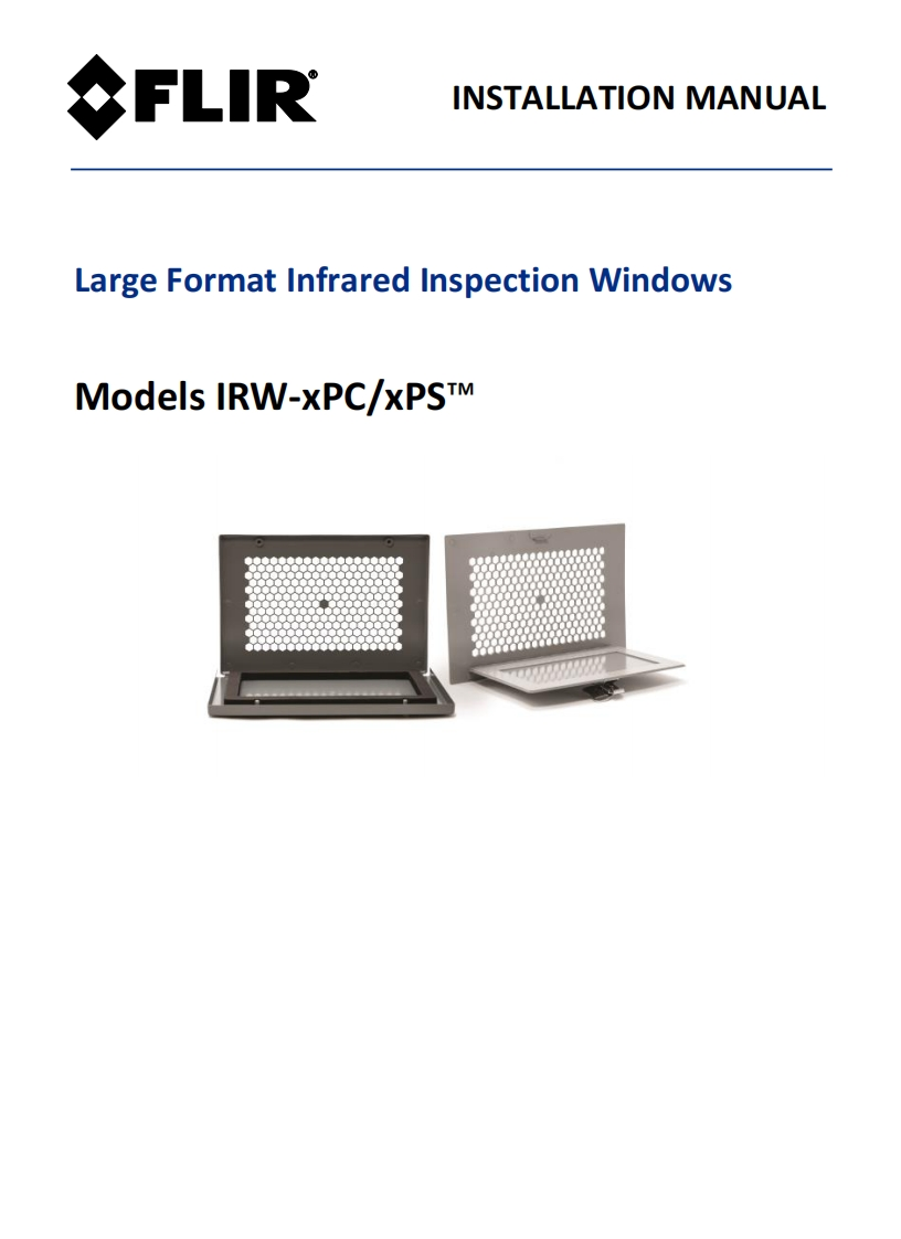 FLIR-IRW-xPC-xPS-手册说明书指南