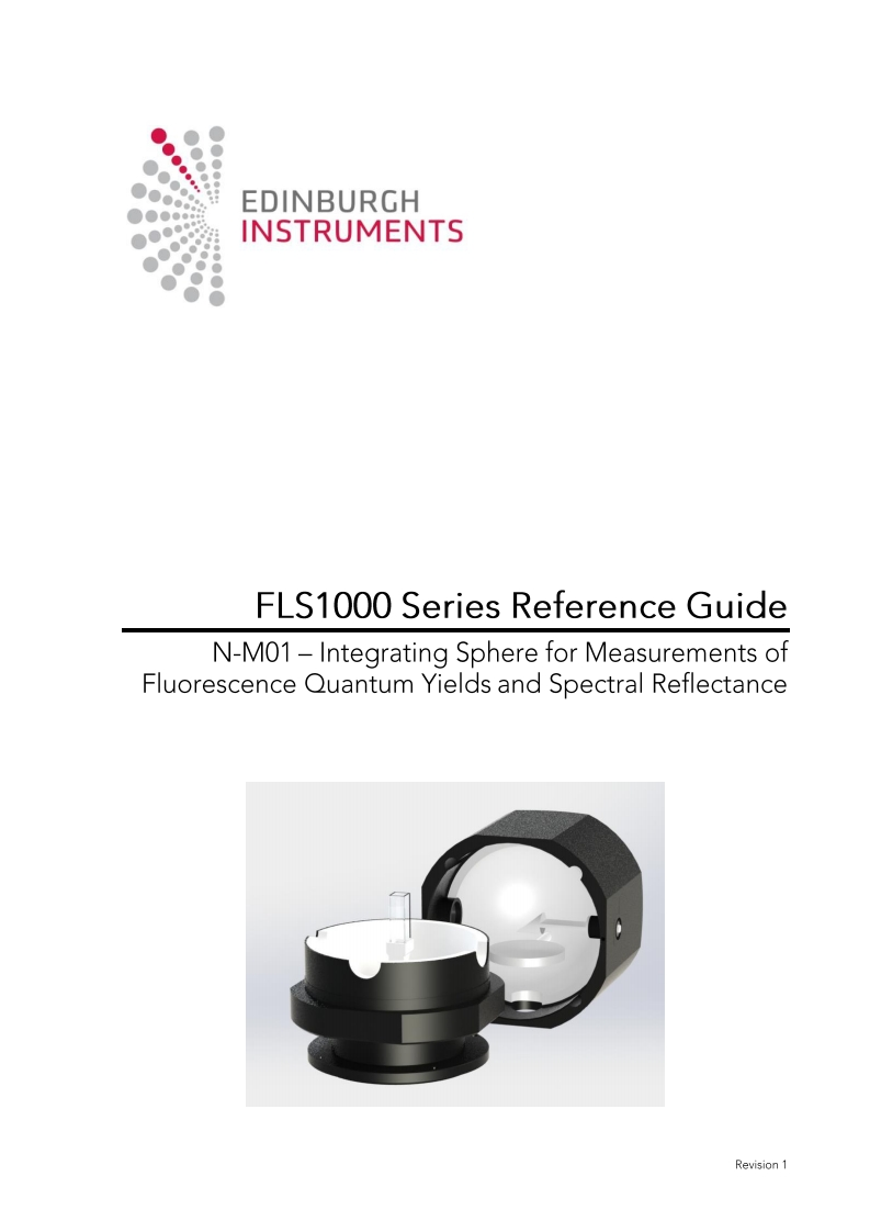 FLS1000-Series-Reference-Guide-N-M01-Integrating-Sphere-for-Measurements-of-Fluorescence-Quantum-Yields-and-Spectral-Reflectance