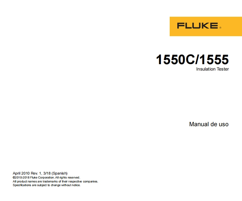 FLUKE1550c_操作说明书手册