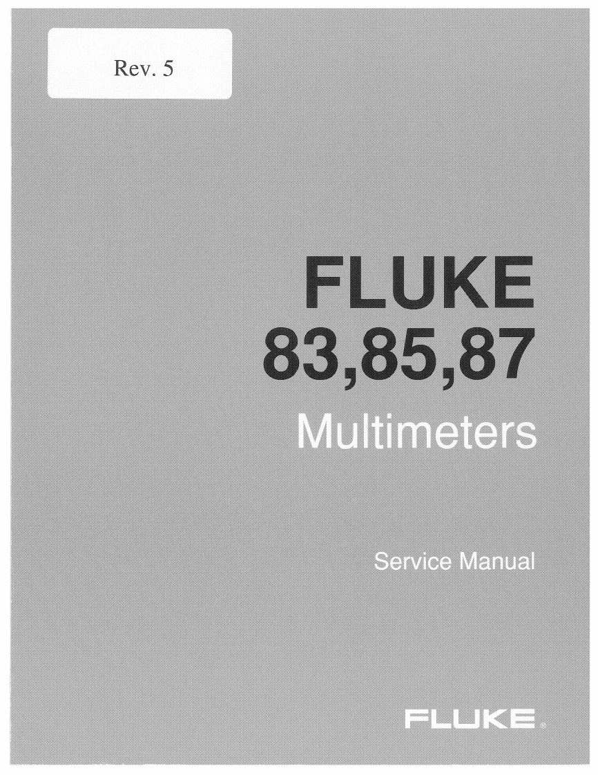 FLUKE87维修说明书手册