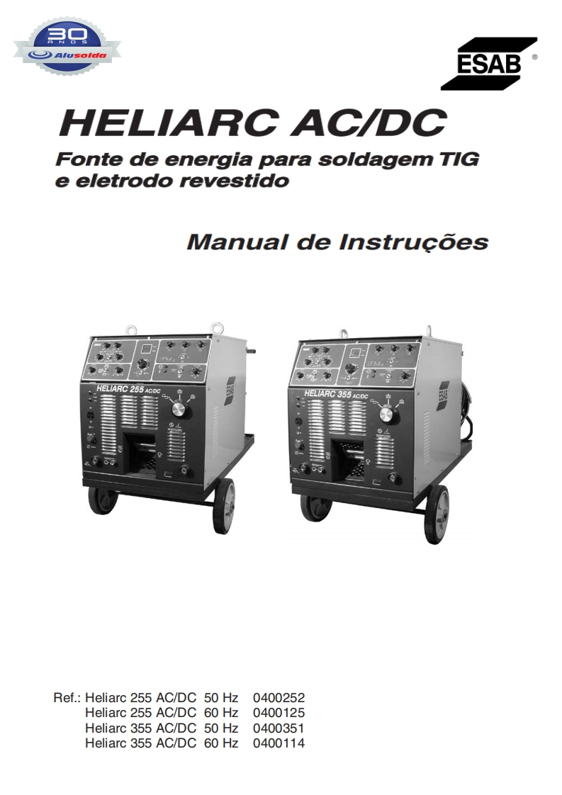 FONTE_TIG_ESAB_HELIARC_255__355_AC_DC操作手册含电器原理图-找手册网