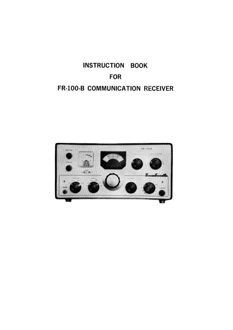 FR-100B_manual操作说明书手册