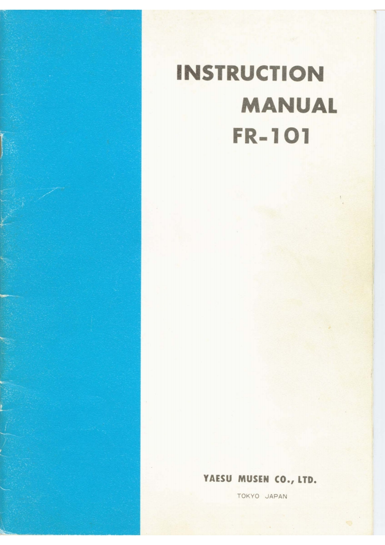 FR-101_Manual操作说明书手册