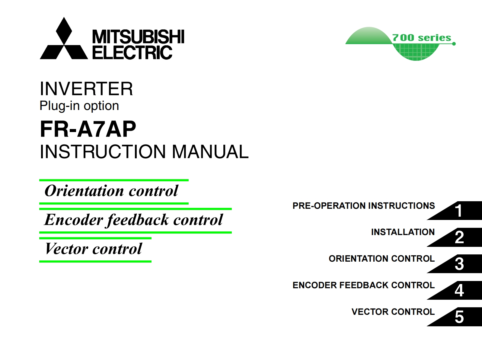FR-A7APInstruction使用说明书手册