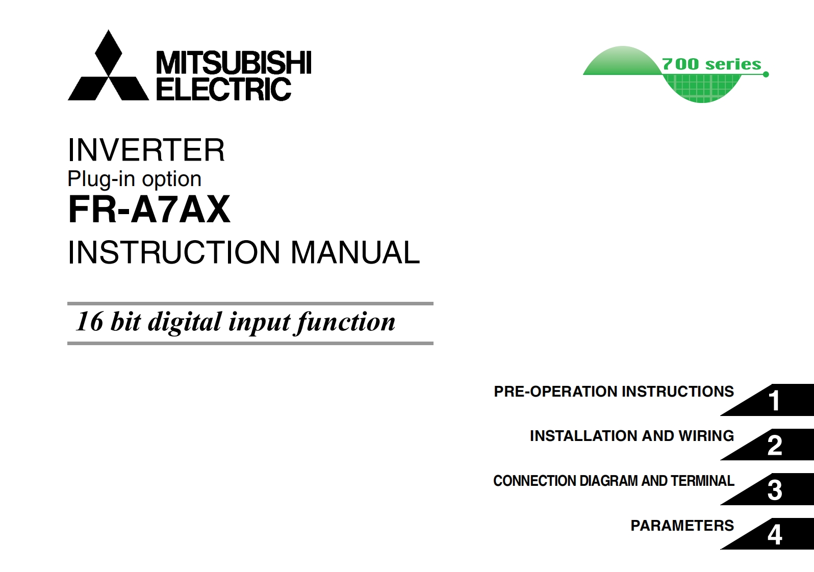 FR-A7AXInstruction使用说明书手册
