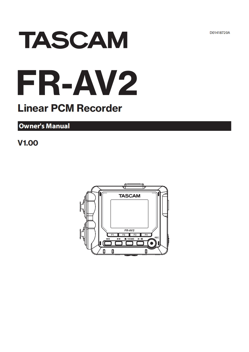 FR-AV2使用说明书手册