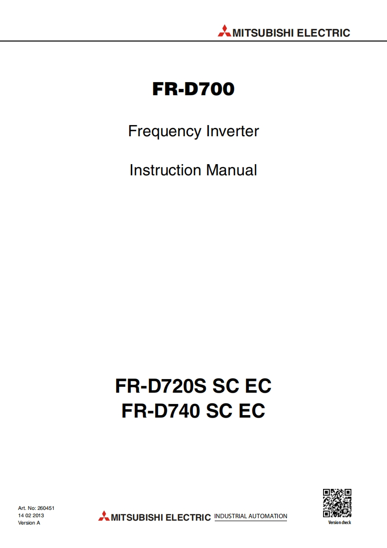 FR-D700Instruction说明书手册