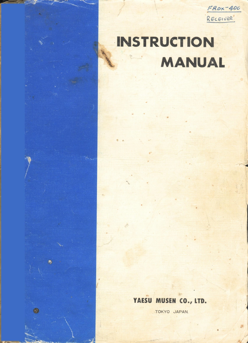 FR-DX400_Manual操作说明书手册