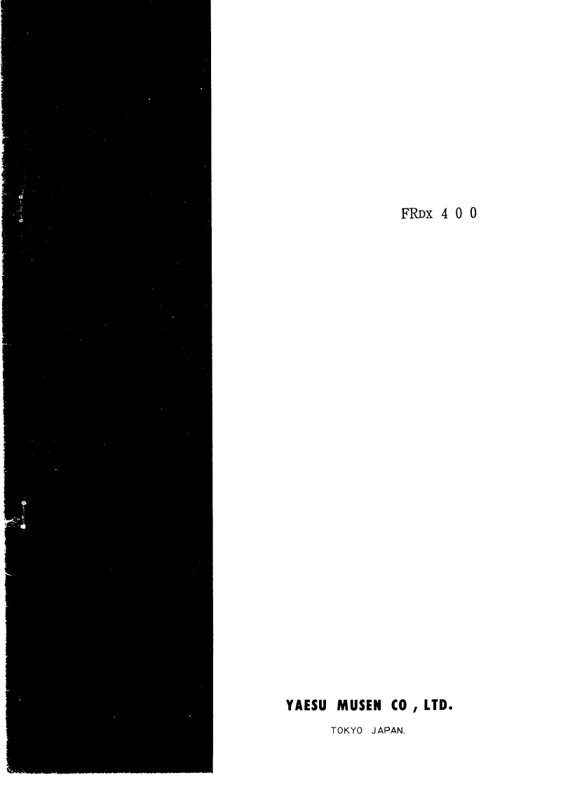 FR-DX400操作说明书手册andAlignmentGuideplus电器原理图s