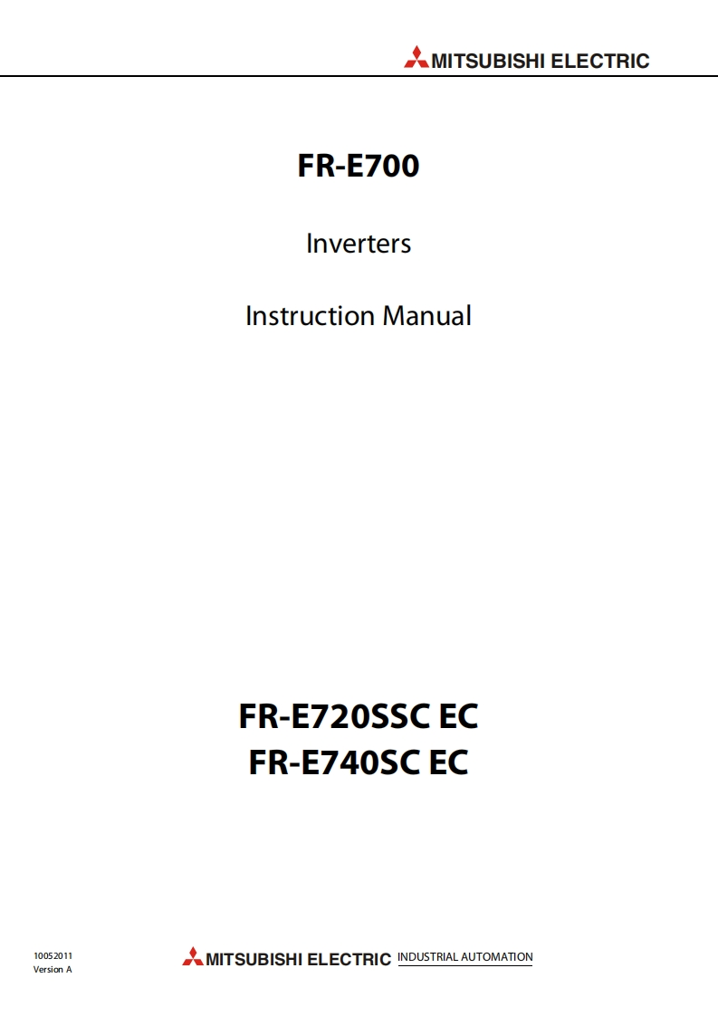 FR-E700Instruction使用说明书手册