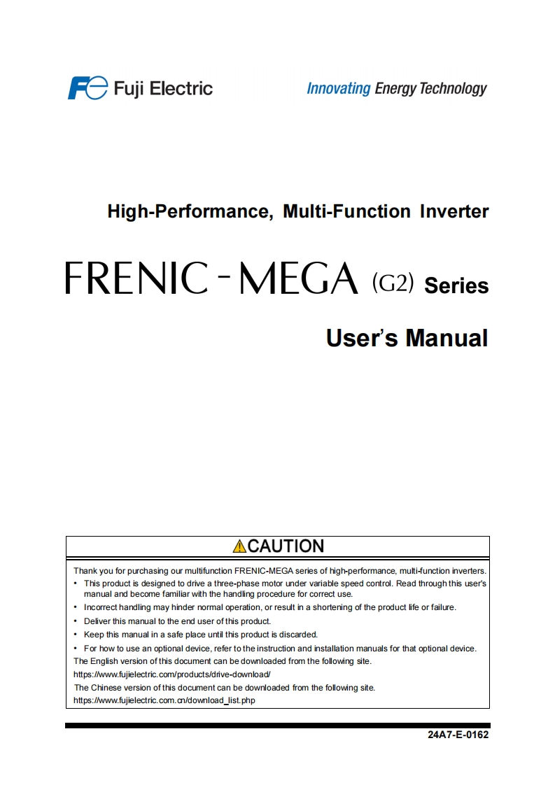 FRENIC-MEGA_G2__操作说明书手册