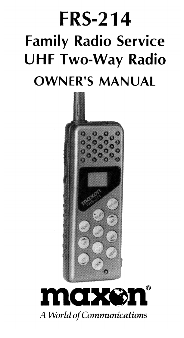 FRS-214操作说明书手册