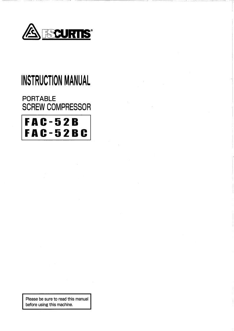 FS-Curtis-FAC-52B-52BC-使用说明书手册-Yanmar-Ser.-No.-B4