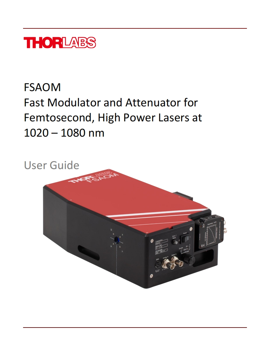 FSAOM-标准安装操作说明书手册