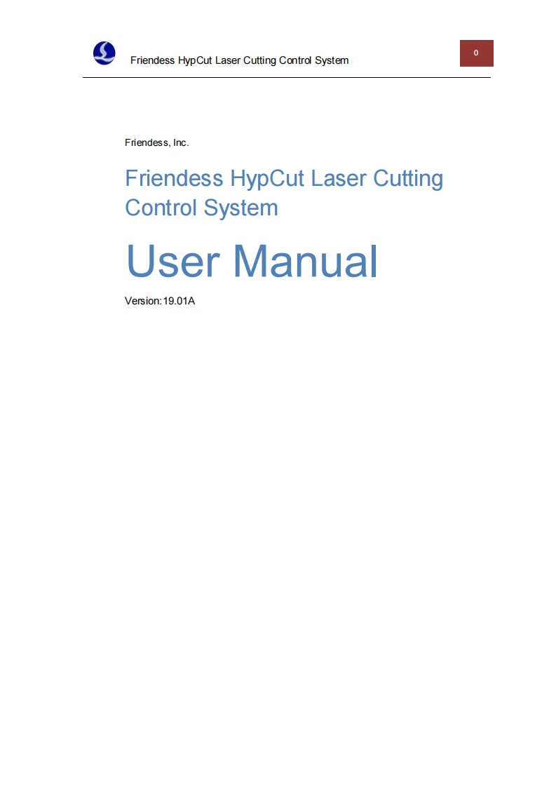 FSCUT8000-HypCut-User-Mannual19.01A操作说明书手册