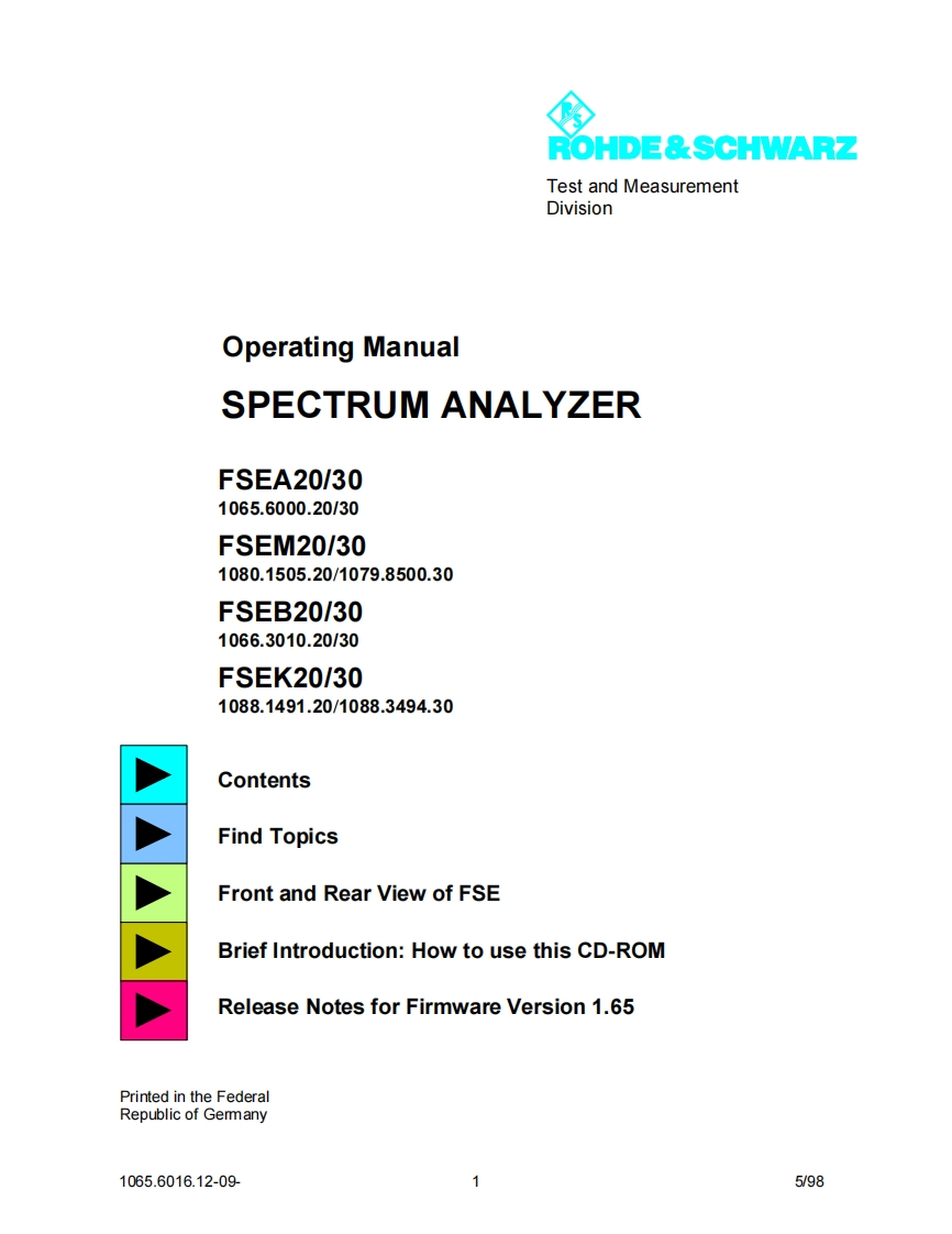 FSEM20--操作说明书手册
