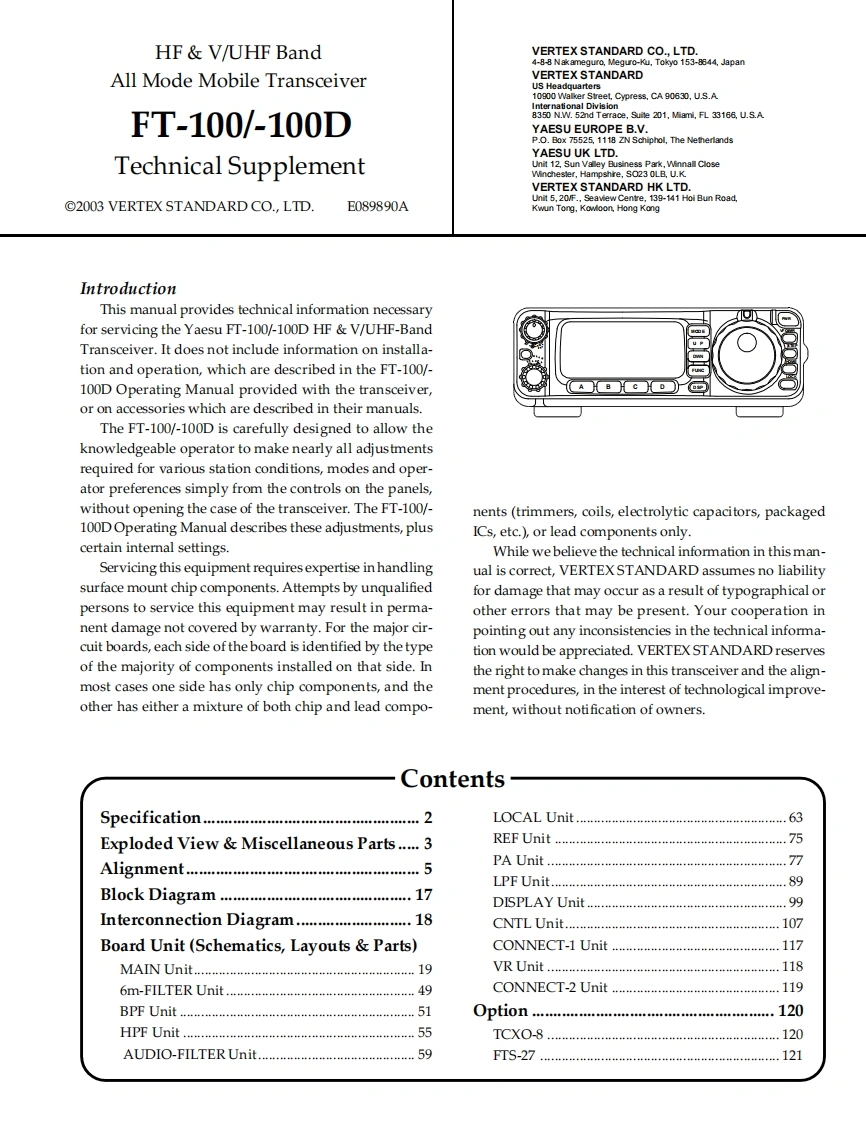 FT-100(D)-Service-Manual维修手册-找手册网