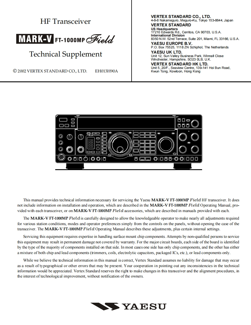 FT-1000MP-Mk5-Field_维修维护电器原理图手册_2002-找手册网
