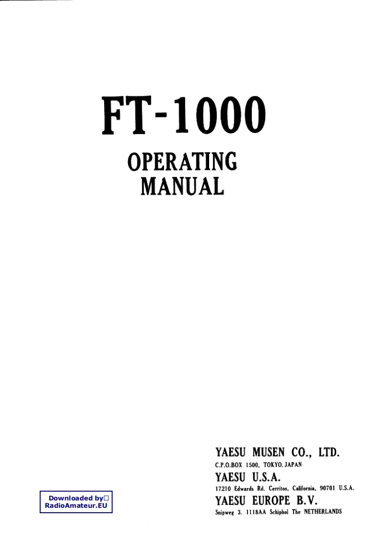 FT-1000_user操作说明书手册