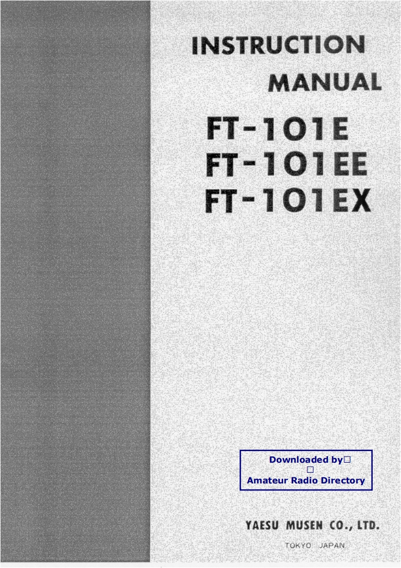 FT-101E_EE_EX_user操作说明书手册