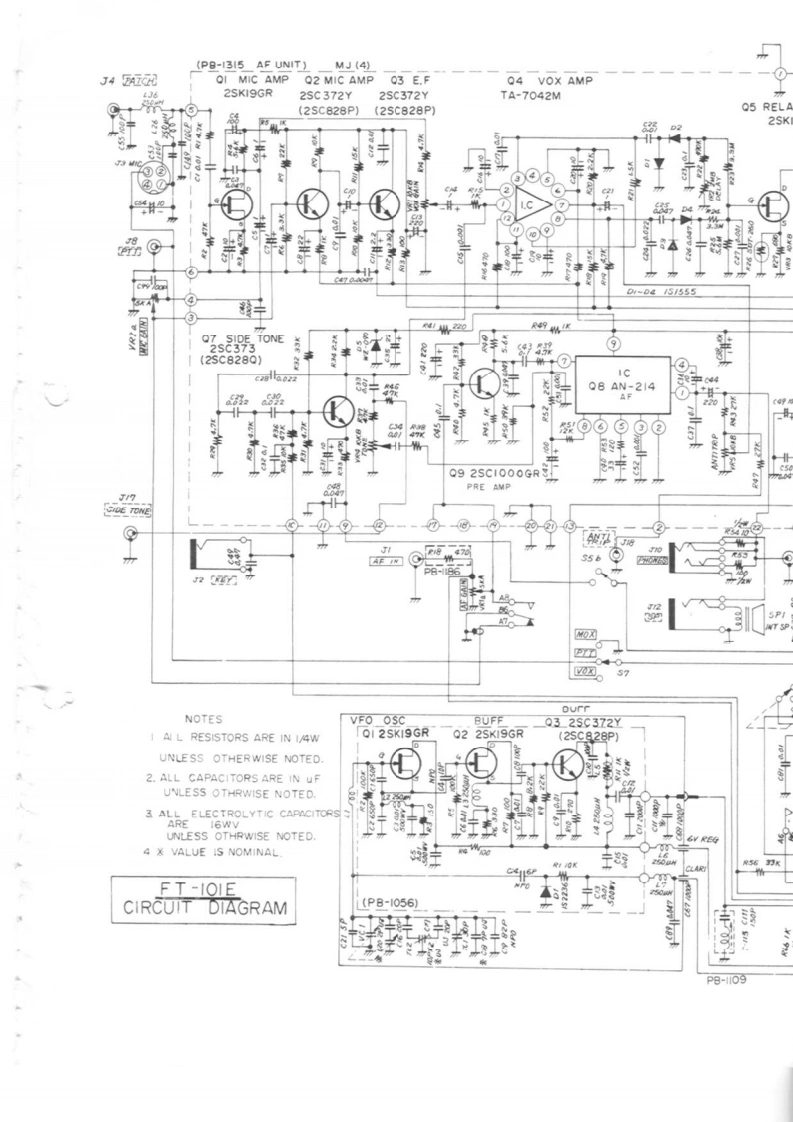 FT-101E_参考电器原理图